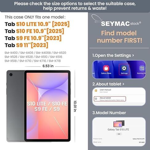 Case for Samsung Galaxy Tab S10 Lite/ S10 FE 2025/ S9 FE 5G 10.9 Inch/Tab S9 11 Inch 2023, Durable Shockproof Protective Cover for Galaxy Tab S10 Lite, Cute Cow Sunflower in Saudi Arabia