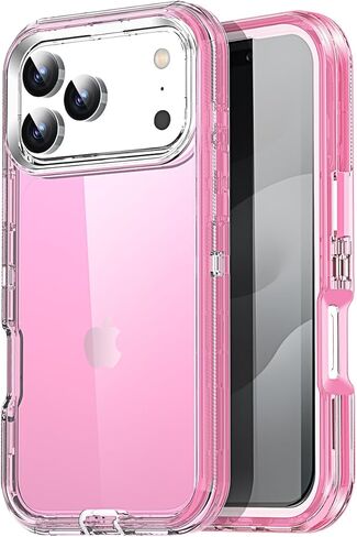 حافظة AICase لهاتف iPhone 17 Pro Max شفافة 3 في 1، حماية شديدة التحمل من السقوط، جسم كامل متين مقاوم للصدمات/الغبار، 3 طبقات واقية عسكرية، غطاء متين لهاتف iPhone 17 Pro Max 6.3"_910 in Kuwait