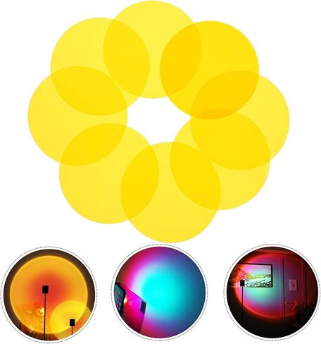 10pcs Sunset Film Light Diffuser Sheets for Photography Lighting, Translucent Yellow Correction Gel Filters, Spot Light Softening Film for Photographers and Videographers in Saudi Arabia