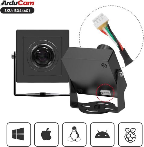 وحدة كاميرا Arducam 8MP HDR USB، كاميرا ويب UVC بزاوية عريضة 101 درجة (د) مع عدسة M12 للكمبيوتر الشخصي وRaspberry Pi وJetson Nano وغيرها من أجهزة SBC، تدعم أنظمة التشغيل Windows وLinux وAndroid وMac OS in Saudi Arabia