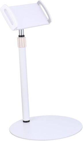 Adjustable White Tablet Stand and Multi-Angle Smartphone Holder with Desktop Charging Dock, Portable Tablet Support for Home and Office Use in Saudi Arabia