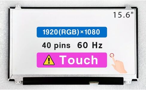 بديل شاشة 15.6 بوصة لجهاز Dell Inspiron 15 5570 5575 5577 P75F P75F001 لوحة عرض LCD 40 دبوس (FHD 1920x1080 Touch) in Kuwait