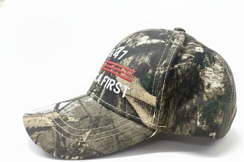 45 & 47 Hat, Patriotic Camo Baseball Cap - Adjustable Hat with American Flag and 45 & 47 Design – Perfect for Outdoor & Sports - Supporter Campaign Gear - American Pride Gear in Saudi Arabia