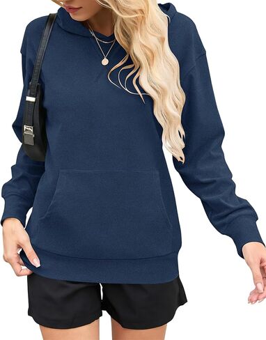 AUSELILY Women's Crewneck Hoodies Oversized Sweatshirt Long Sleeve Pullover Sweatshirts with Pockets X Decoration 2026 in Saudi Arabia