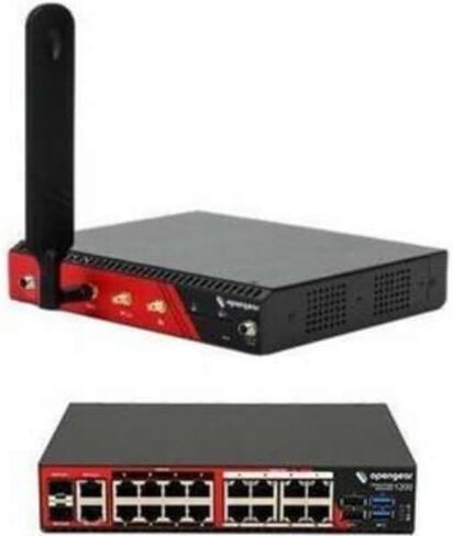Open Gear OM1208-8E-L-GLB 4 Serial Straight Pinout 2X 1GBE 4-Core 4GB RAM 16GB SSD SFP4G LTE Global Power Console Server - Black in Saudi Arabia