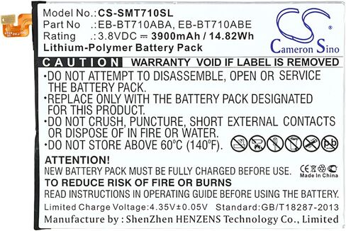 Cameron Sino Battery for Samsung SM-T713, SM-T715, SM-T715C, SM-T715N0, SM-T715Y, SM-T719, SM-T719C, SM-T719Y 3900mAh in Saudi Arabia