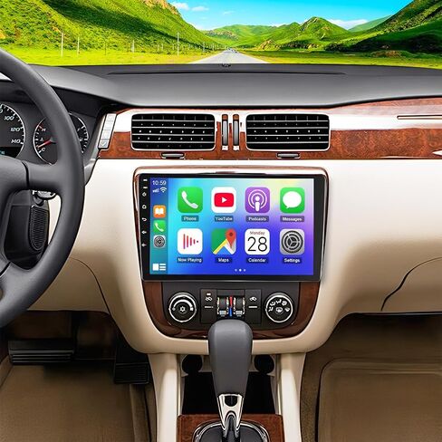 Android 13 Car Radio Stereo for Chevrolet Impala 2006 2007 2008 2009-2013 with CarPlay & Android Auto,10" Touch Screen Head Unit /2+64G /GPS Navigation/Bluetooth/FM/RDS Radio/HD Backup Camera in Saudi Arabia
