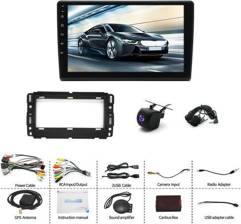 Android 13 Car Radio Stereo for Chevrolet Impala 2006 2007 2008 2009-2013 with CarPlay & Android Auto,10" Touch Screen Head Unit /2+64G /GPS Navigation/Bluetooth/FM/RDS Radio/HD Backup Camera in Saudi Arabia