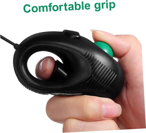 Portable Trackball Mouse Mini Handheld USB Powered Ergonomic Design for Comfortable Use for Laptops and Desktops Lightweight and Easy to Carry Black in Saudi Arabia