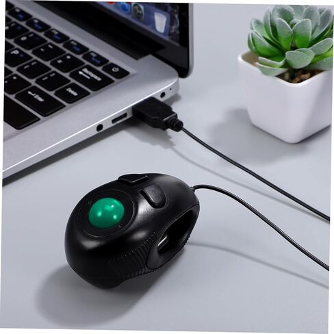 Portable Trackball Mouse Mini Handheld USB Powered Ergonomic Design for Comfortable Use for Laptops and Desktops Lightweight and Easy to Carry Black in Saudi Arabia