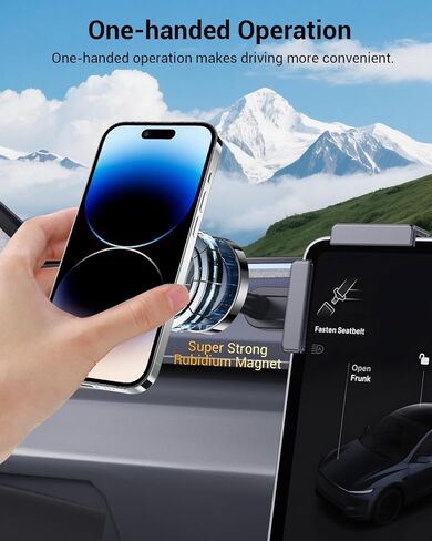 360° Adjustable Magnetic Nissan Rogue Phone Mount 12.3 Inch Screen Clip Phone Holder Nissan Rogue Platinum 2024-2026 Magnetic Mount MagSafe Holder 12.3" Screen Mounted 2026 Nissan Rogue Accessories in Saudi Arabia