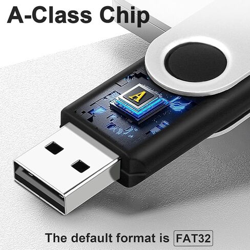 Bulk USB Flash Drives - 10 Pack 8GB Flash Drives and 20 Pack 256MB Flash Drives, Metal Swivel Memory Stick Jump Drives with LED Indicator, Memoria USB Stick Zip Drive Pendrive Data Storage and Backup in Saudi Arabia