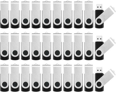 Bulk USB Flash Drives - 10 Pack 4GB Flash Drives and 10 Pack 128MB Flash Drives, Metal Swivel Memory Stick Jump Drives with LED Indicator, Memoria USB Stick Zip Drive Pendrive Data Storage and Backup in Saudi Arabia