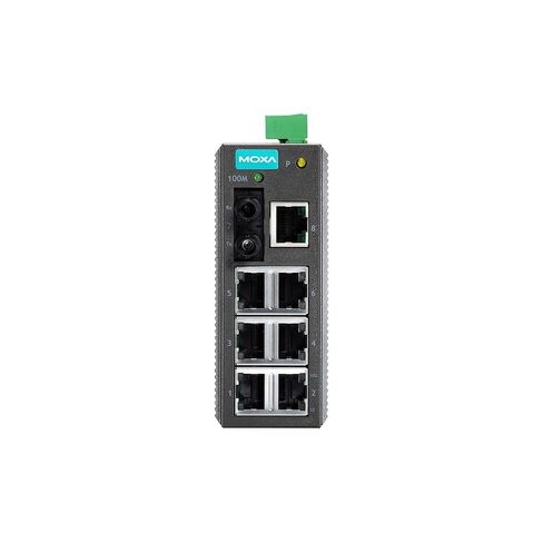 MOXA EDS-208-M-ST Entry Level Industrial Ethernet Switch with 7 10/100BaseT(X) Ports,1 100BaseFX Port, Multi Mode ST with -10 Degree to 60 Degree of Operating Temp. in Saudi Arabia