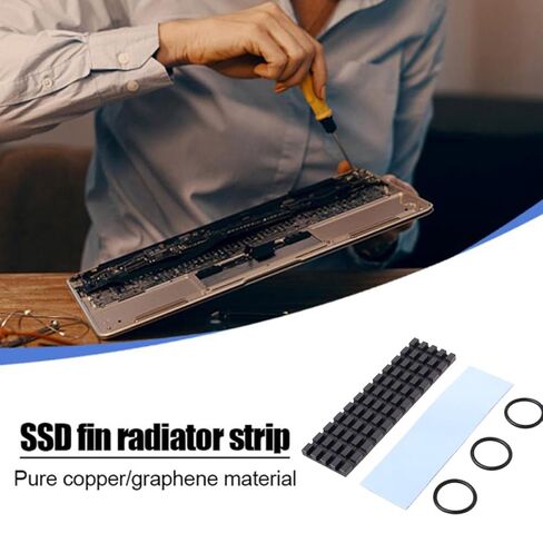 BESPORTBLE Copper M.2 2280 SSD Heat Sink with Graphene Coating, 3mm Thick Metal Cooler Fin for High-Performance Solid State Drive Cooling, Computer Internal Component for Efficient Thermal in Kuwait