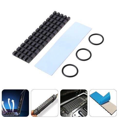 BESPORTBLE Copper M.2 2280 SSD Heat Sink with Graphene Coating, 3mm Thick Metal Cooler Fin for High-Performance Solid State Drive Cooling, Computer Internal Component for Efficient Thermal in Kuwait