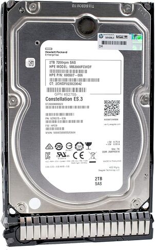 محرك الأقراص الصلبة HP 652757-B21 سعة 2 تيرابايت و6 جيجا SAS و7.2K و3.5 بوصة SC MDL in Kuwait