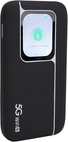 5G WiFi Mobile Hotspot, High Speed Portable Router with 2.01 Inch Touch Screen, Supports Up to 16 Devices Simultaneously for Travel and Outdoor Use in Saudi Arabia