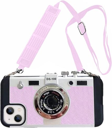 SGVAHY Emily in Paris حافظة هاتف لهاتف iPhone 17 Pro Max Vintage حافظة كاميرا لطيفة ثلاثية الأبعاد بتصميم فريد من نوعه مع حزام رقبة قابل للإزالة من السيليكون للفتيات والأطفال والنساء باللون الأسود in Kuwait