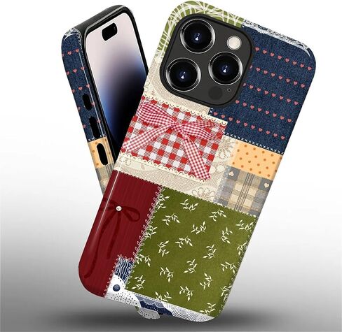 for iPhone 14 Pro Max Case, Shockproof 2-in-1 Double Protective Cover for Women Girls Men Boys, Stylish Anti-Scratch Phone Case Aesthetic, Patchwork Collage Art in Saudi Arabia