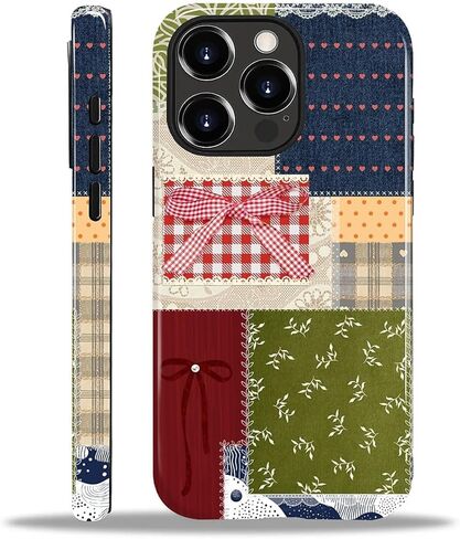 for iPhone 14 Pro Max Case, Shockproof 2-in-1 Double Protective Cover for Women Girls Men Boys, Stylish Anti-Scratch Phone Case Aesthetic, Patchwork Collage Art in Saudi Arabia