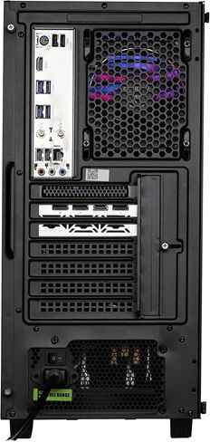 كمبيوتر Periphio Firestorm للألعاب، معالج AMD Ryzen 5 5600X مبرد سائل يصل إلى 4.6 جيجاهرتز مع رسومات Radeon RX 7600، ذاكرة وصول عشوائي 16 جيجابايت، 1 تيرابايت SSD، واي فاي، كمبيوتر مكتبي Windows 11، RGB، أسود، ألعاب كمبيوتر عالية الجودة 1080 بكسل in Kuwait