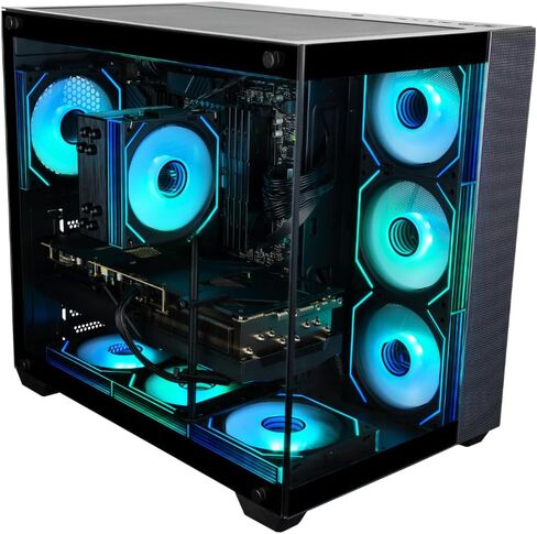 كمبيوتر مكتبي للألعاب Panorama XL (Radeon RX 9070 XT، معالج AMD Ryzen 7 9700X، ذاكرة الوصول العشوائي DDR5 سعة 32 جيجابايت، 2 تيرابايت NVMe Gen4 SSD، HDMI، WiFi 7، RJ45، Windows 11 Pro) - أفضل كمبيوتر برجي تم تصميمه مسبقًا RGB لعام 2025 للاعبين in Kuwait