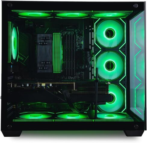 كمبيوتر مكتبي للألعاب Panorama XL (Radeon RX 9070 XT، معالج AMD Ryzen 7 9700X، ذاكرة الوصول العشوائي DDR5 سعة 32 جيجابايت، 2 تيرابايت NVMe Gen4 SSD، HDMI، WiFi 7، RJ45، Windows 11 Pro) - أفضل كمبيوتر برجي تم تصميمه مسبقًا RGB لعام 2025 للاعبين in Kuwait