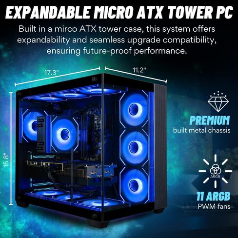 كمبيوتر مكتبي للألعاب Panorama XL (Radeon RX 9070 XT، معالج AMD Ryzen 7 9700X، ذاكرة الوصول العشوائي DDR5 سعة 32 جيجابايت، 2 تيرابايت NVMe Gen4 SSD، HDMI، WiFi 7، RJ45، Windows 11 Pro) - أفضل كمبيوتر برجي تم تصميمه مسبقًا RGB لعام 2025 للاعبين in Kuwait