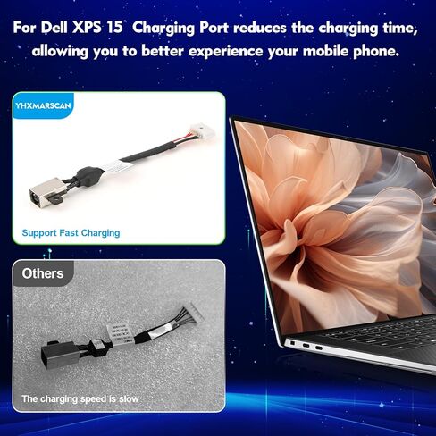 DC Power Jack Connector Cable for Dell XPS 15 9550 9560 9570 P56F Precision 5510 Series 64TM0 064TM0 AAM00 DC30100X300 DC30100X200 Charging Port Replacement Dock Connector Flex Cable with Repair Tools in Saudi Arabia