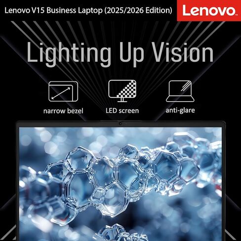 كمبيوتر محمول Lenovo 2026 New Business and Student V-Series، Ryzen 3 7320U (يتفوق على Intel i5-1235U)، 16 جيجابايت DDR5، 512 جيجابايت PCIE، شاشة 15.6 بوصة FHD، تصميم نحيف للغاية، عمر بطارية 14.5 ساعة، Windows 11 Pro in Saudi Arabia