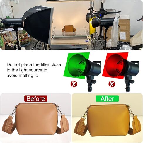 PATIKIL 11.7 x 8.3 Inch A4 Correction Gel Light Filter, 10PCS Colored Transparent Filter Film PVC Color Overlays Lighting Sheets for Reading Video Recording DIY Craft, 11 Colors in Saudi Arabia