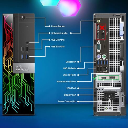 كمبيوتر مكتبي للألعاب BTO - Intel Core i7-6th Gen - ذاكرة وصول عشوائي DDR4 بسعة 16 جيجابايت - SSD بسعة 512 جيجابايت - شاشة GeForce GT 1030-24 بوصة - لوحة مفاتيح وماوس RGB - WiFi - كمبيوتر ألعاب - Windows 11 Pro (متجدد) in Kuwait