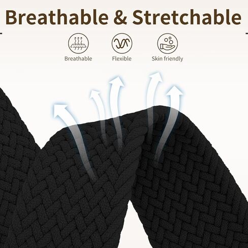 Braided Band Compatible with Samsung Galaxy Watch 7 6 5 4 FE Band 40mm 44mm/5 Pro/Watch 4&6 Classic/Active 2/Watch3 41mm, 20mm Soft Nylon Magnetic Stretch Strap with Designer Interlock Buckle in Saudi Arabia