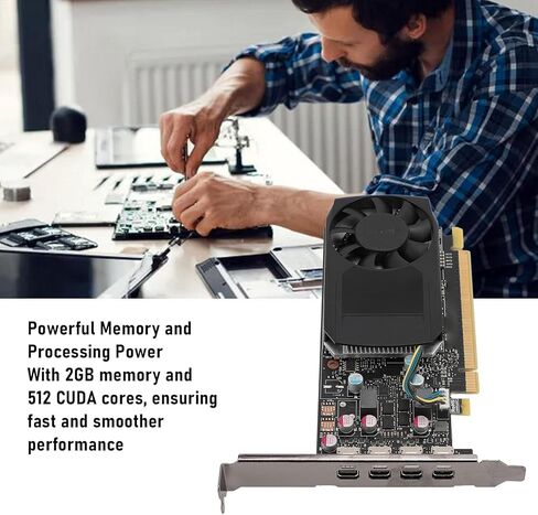 ASHATA for P620 Professional Graphics Board, 2GB GDDR5 Graphics Video Card, 128Bit PCI Express 3.0x16, Support for 3D APIs, for Design Modeling Rendering in Saudi Arabia
