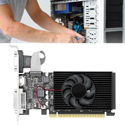 بطاقة رسومات GOWENIC DDR3 بسعة 4 جيجابايت، ومعالجات تيار 320 مع HDMI DVI VGA لأجهزة 7 8 10 PC للألعاب وبث الفيديو والاستخدام اليومي in Saudi Arabia
