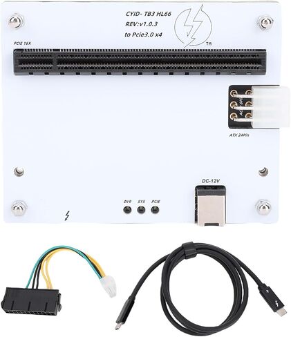 قاعدة توصيل بطاقة الرسومات الخارجية، محطة إرساء وحدة معالجة الرسومات الجرافيكية USB4.0 الخارجية مع كابل بيانات بطول 1 متر، لجهاز الكمبيوتر المحمول المحمول بفتحة PCIe 16X in Kuwait