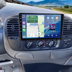 4G+64G Android 15 ترقية راديو السيارة لسيارة Ford F150 1997 1999 2000 2001 2002 2003 2004 مع CarPlay Android Auto، شاشة ستيريو سيارة 10.1 بوصة لسيارة Ford F150 مع بلوتوث WiFi FM RDS SWC كاميرا احتياطية in Kuwait