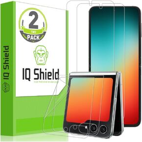 عبوة من قطعتين من IQShield لهاتف Samsung Galaxy Z Flip 5: طبقة TPU فائقة الوضوح، تركيب خالٍ من الفقاعات، مقاوم للخدش، صديق للحافظة، وضوح عالي الدقة للحماية القصوى لفتح بصمة الإصبع in Kuwait