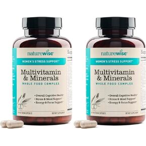NatureWise Women’s Stress Support Multivitamin & Minerals Whole Food Complex with Sensoril Ashwagandha, Probiotics for Energy, Focus, Mood Balance (Packaging May Vary) (1 Month Supply – 60 Capsule) in Saudi Arabia