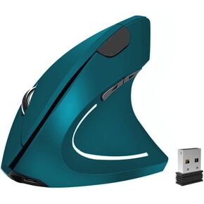 2.4G Wireless Vertical Mouse, Rechargeable Ergonomic Optical Mice: 3 Adjustable DPI 800/1200/1600 Levels 6 Buttons, for Laptop, PC, Computer, Desktop, Notebook etc, Green in Kuwait