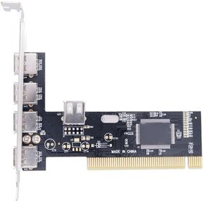 بطاقة توسيع عالية السرعة 480 ميجا بت في الثانية PCI إلى 5 منافذ USB 2.0 و4 وحدات تحكم خارجية و1 USB 2.0 داخلية لأجهزة الكمبيوتر المكتبية in Kuwait