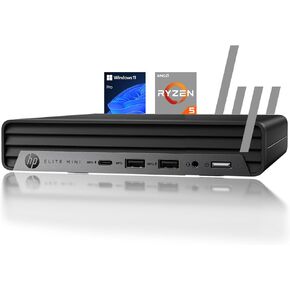 HP Elite 805 Business Mini Desktop Computer, AMD Ryzen 5 (Beat i7-11700), Ultra-Quiet Design, 16GB Memory, 1TB PCIe SSD, Dual 4K Display Support, Wi-Fi 6, USB-C, Keyboard & Mouse, Windows 11 Pro in Saudi Arabia