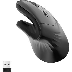 Brrnoo Vertical Mouse, Mouse Ergonomic Mouse Carpal Tunnel Mouse with Clicking Experience T27 Wired Version Ergonomic Design for Laptop Desktop PC (Rechargeable) in Kuwait
