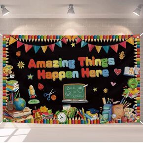 Back to School Photo Booth 43X71 Inch Colorful Be The Kind Backdrop Welcome Banner Classroom Decorations Welcome Back Backdrop Props Background for School Hallway Home Wall Decor(W2) in Saudi Arabia