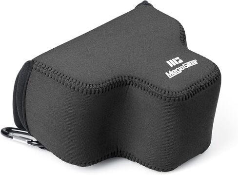 MegaGear Neoprene Camera Case for Sony Alpha a7C Mark II (28-60mm) - Stylish and Protective Digital Photography Bag - Black in Saudi Arabia