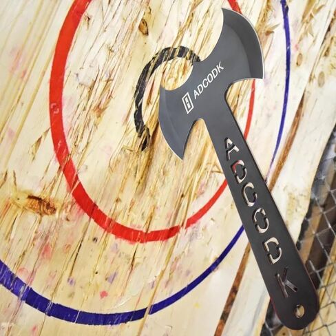 Throwing Axes and Tomahawks with Black Coated Letter Handle 11 inch Full Tang Double Bit Throwing Axe Set with Sheath, Viking Axe Throwing Game for Recreation and Competition in Saudi Arabia