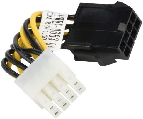 كابل سوبر مايكرو CBL-PWEX-0663 5 سم PCIe 8 Pin BK إلى CPU 8 Pin WH محول الطاقة in Saudi Arabia