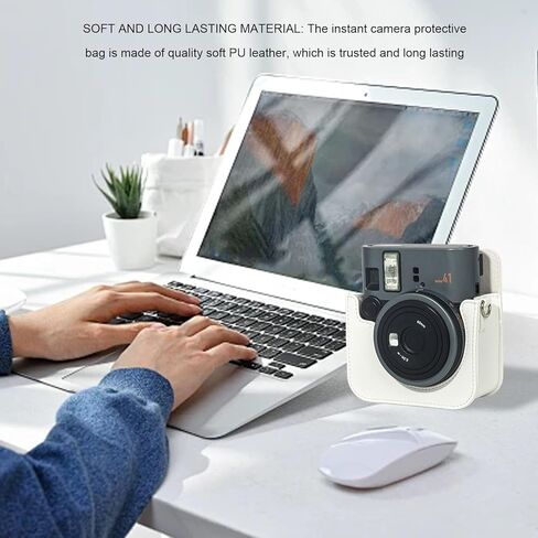 Instant Camera Box/Cover, PU Leather Protective Bag with Shoulder Strap for Mini 41 Digital Camera, Portable and TravelFriendly Design, Perfect for Photography Enthusiasts in Kuwait