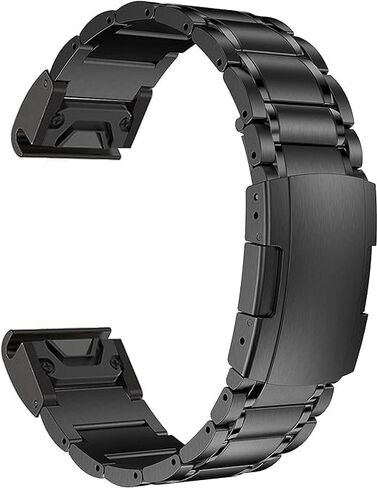 سوار تيتانيوم 22 مم متوافق مع Fenix ​​8 47 مم/E 47 مم/7/6 Pro/5 Plus/EPIX 2/Forerunner 965 955، 26 مم حزام ساعة معدني سريع الفك لـ Fenix ​​8 51 مم/Enduro 3 51 مم/7X Pro Sapphire Solor/6X Pro in Kuwait